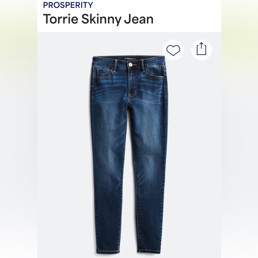 Prosperity Indigo Blue Skinny Jeans - Size 12 (31)